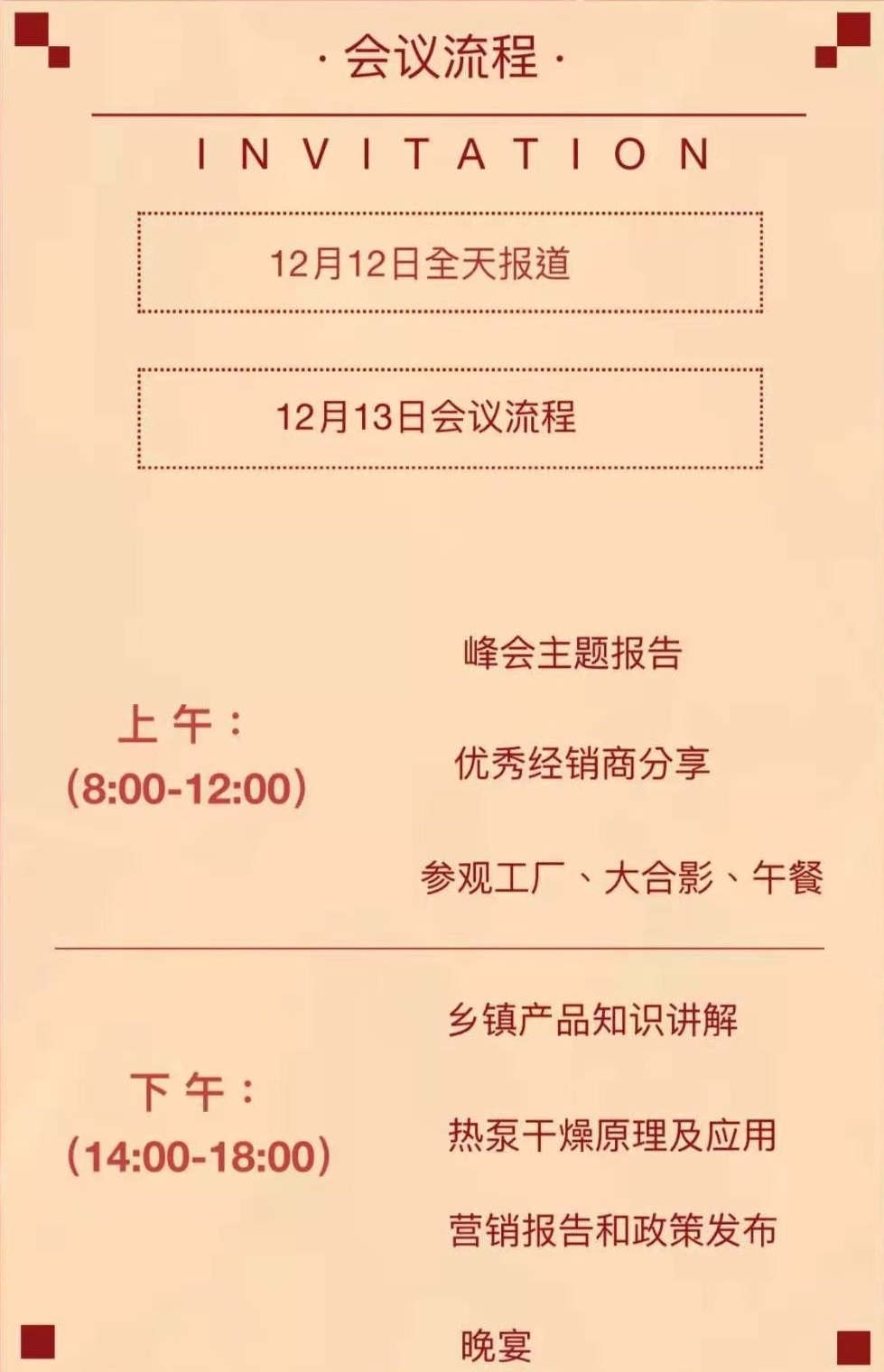 峰會(huì)會(huì)議流程