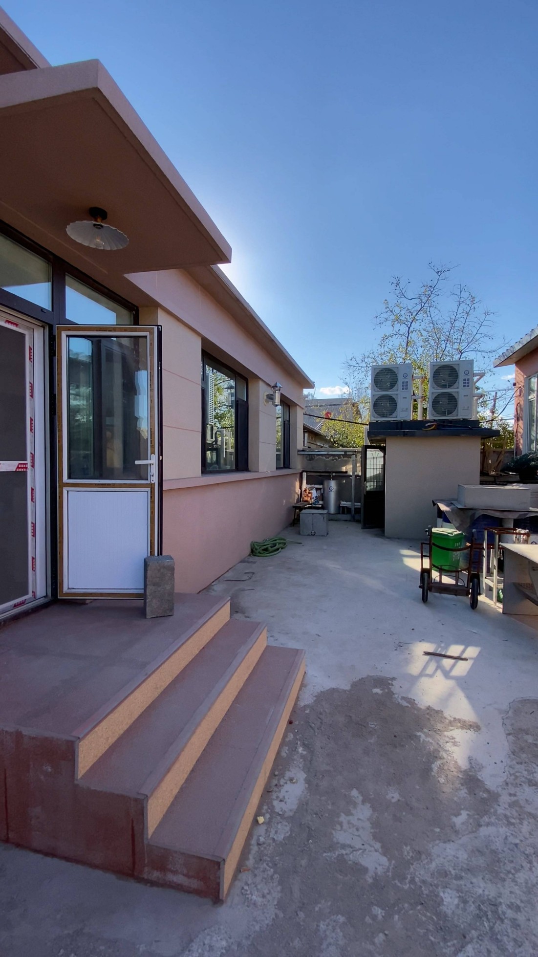 農(nóng)村自建房空氣能熱泵多臺組合采暖